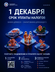 1 декабря-срок уплаты налогов